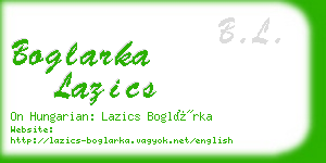 boglarka lazics business card
